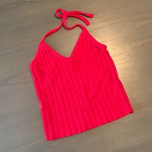 Y2K Cropped Halter Sweater